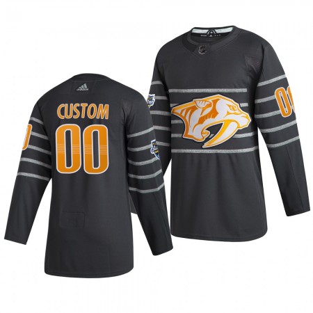 Camisola Nashville Predators Personalizado Cinza Adidas 2020 NHL All-Star Authentic - Homem